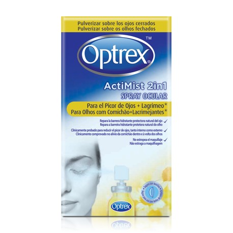 Optrex spray ocular 2 en 1 picor de ojos + lagrimeo 10 ml