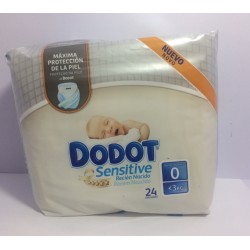 Dodot sensitive recién nacido pañales talla 0 (menos 3 kg) 24 unidades